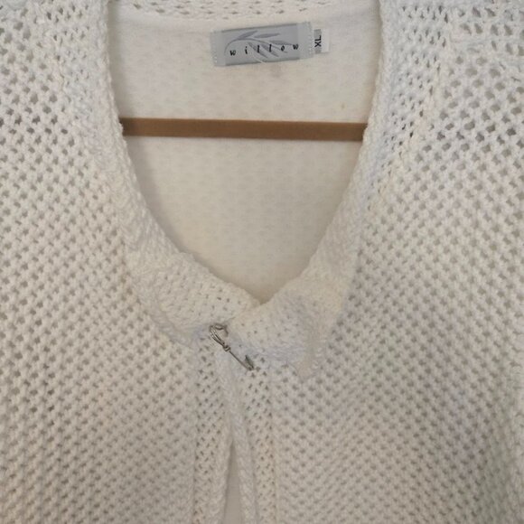 Willow white crochet open front cardigan Size XL‎ NWOT - Picture 3 of 6